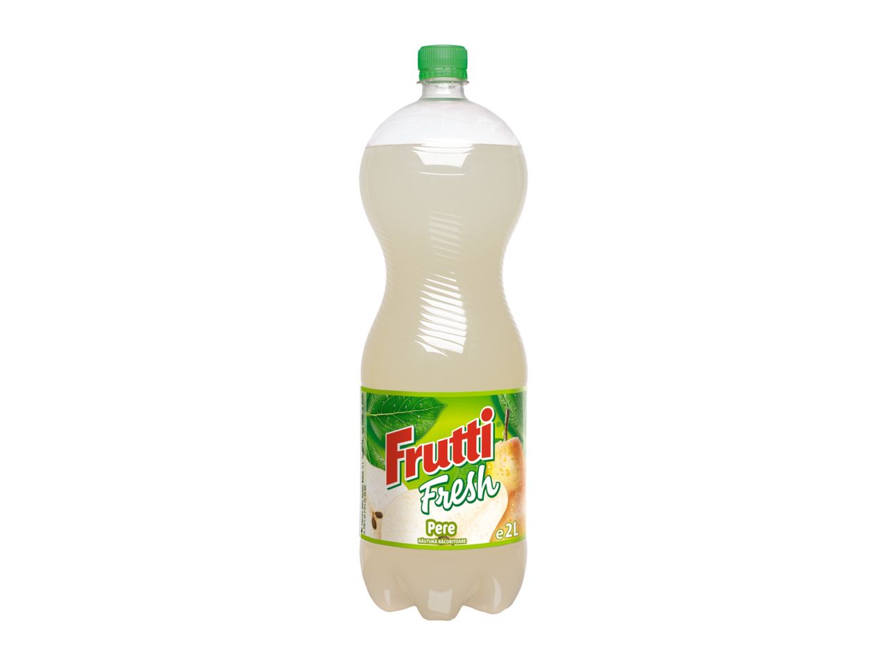Sticlă de 2L de suc Fruti Fresh cu aromă de pere.