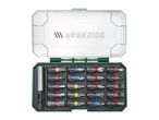 Screwdriver bit set with various Phillips, Pozidriv, Torx, and Hex bits, plus a magnetic bit holder.