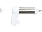 White and silver cookie press or icing gun
