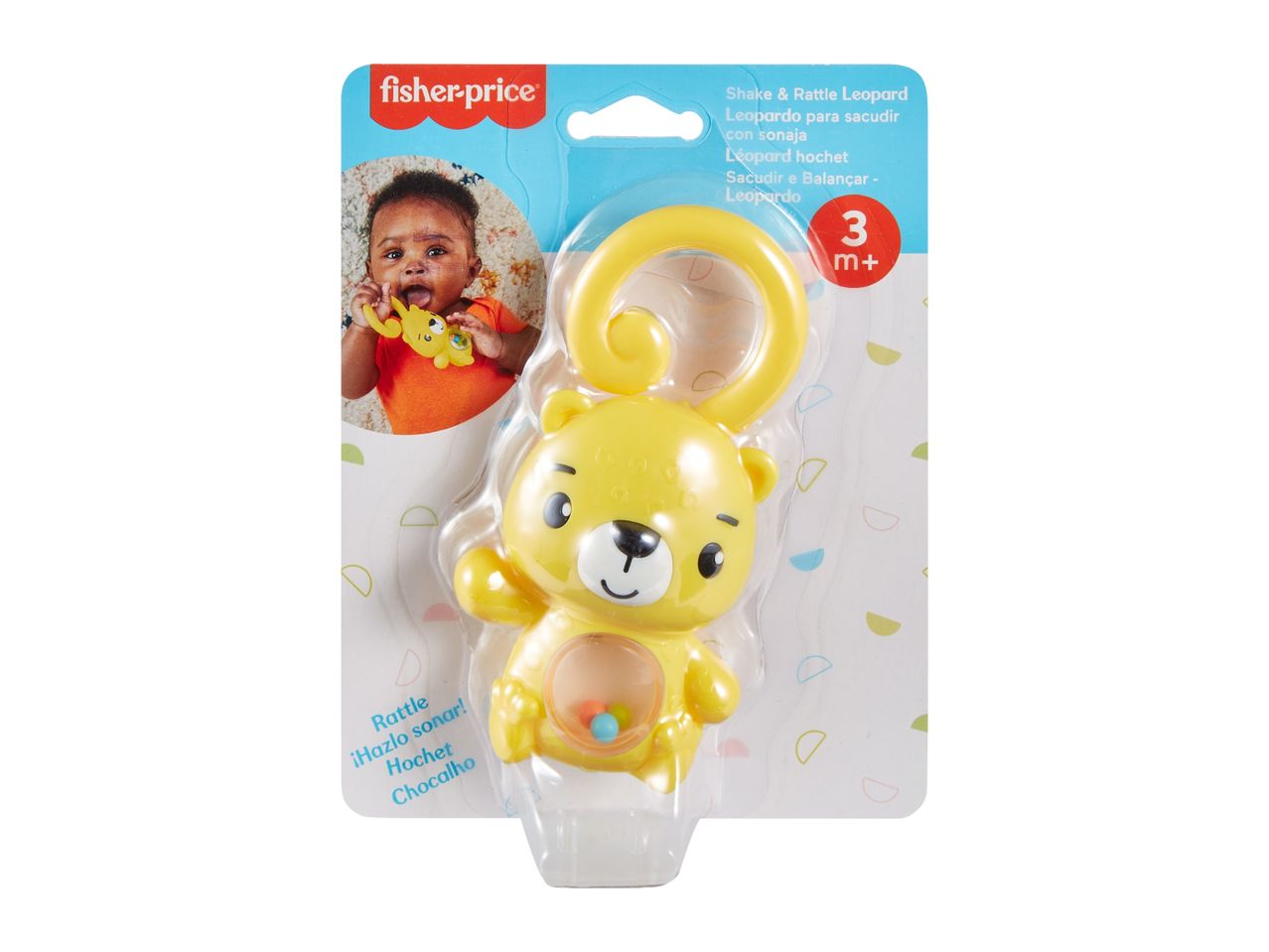 Fisher-Price Shake & Rattle Leopard toy for 3m+ babies