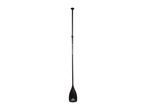 Adjustable black stand-up paddleboard paddle with a T-handle grip and a flat blade.
