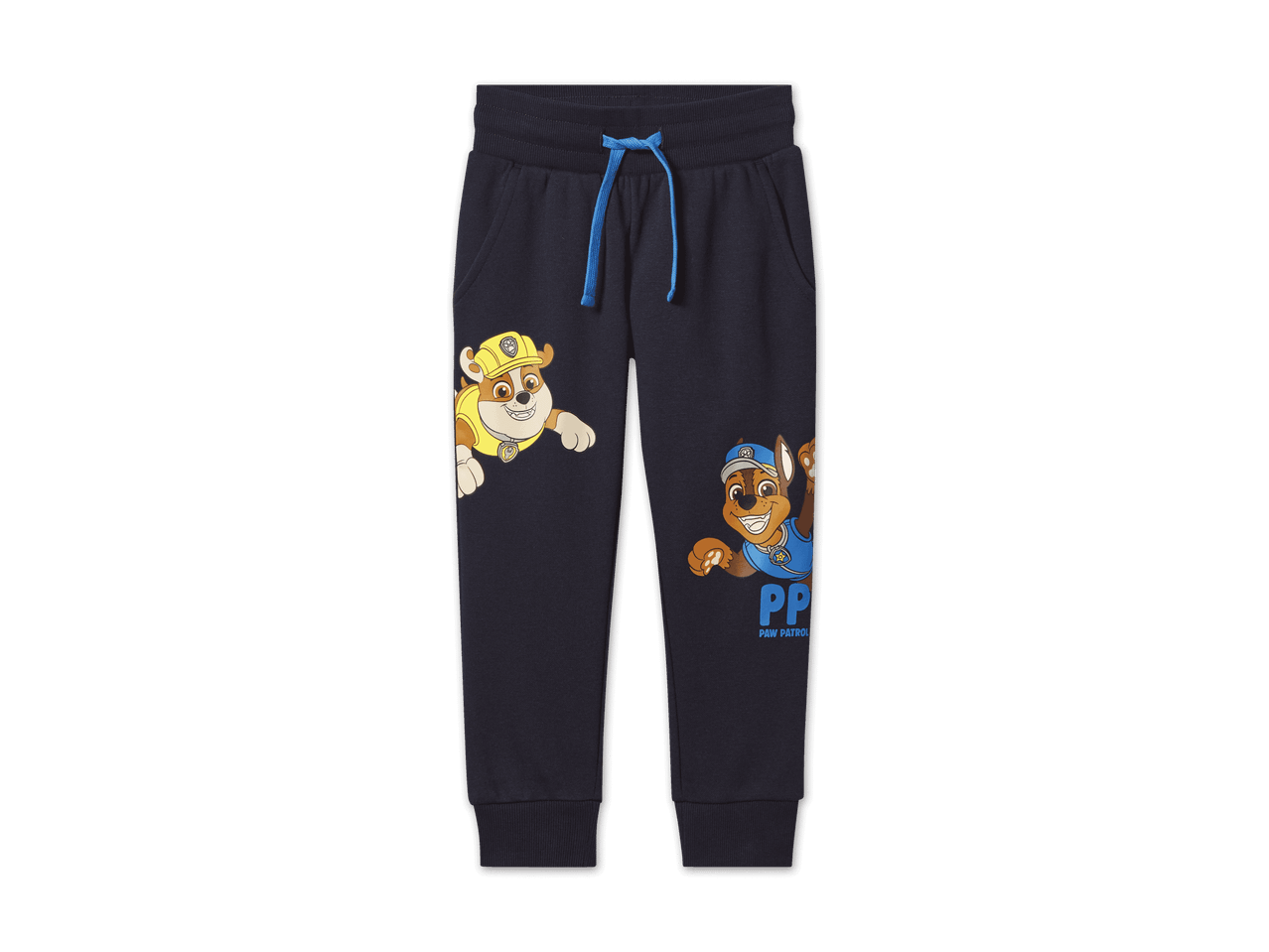 Dunkelblaue Kinder-Jogginghose mit Paw Patrol-Motiven von Rubble und Chase