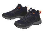 A pair of Crivit waterproof hiking boots in navy blue and black.