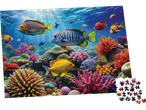 lupilu® Puzle: Värviline veealune stseen kalade ja korallidega.