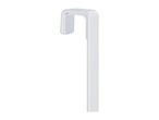 White over-the-door hook for hanging items.