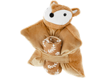 Lupilu 2-in-1 vossenknuffel kussen met een opgerolde bijpassende plaid.