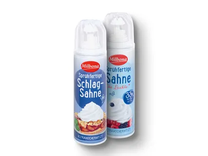 Milbona Sprühfertige Sahne