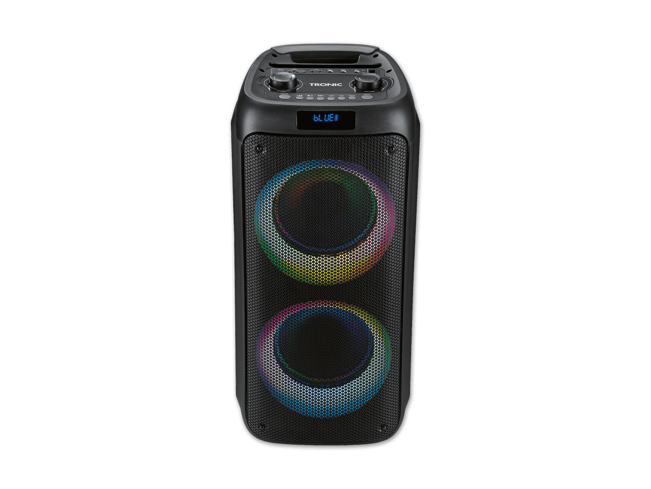 TRONIC Bluetooth-Partylautsprecher mit bunten LED-Lichtern und Bedienfeld