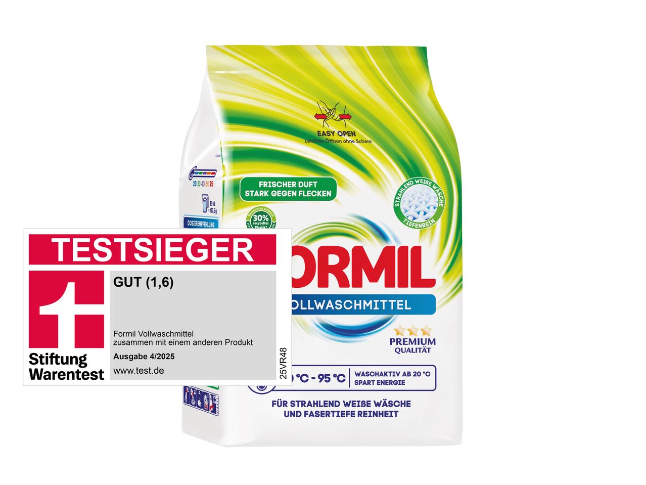 Formil Vollwaschmittel, Stiftung Warentest Bewertung.