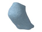 Light blue ankle sock with size 39-38 printed on the sole, shown from the side.