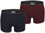 MGXX Amsterdam boxershorts in donkerblauw en bordeauxrood.