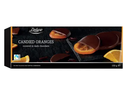 Kandírozott narancs étcsokoládéba mártva*