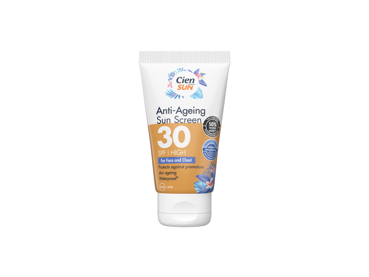 Cien Sun Anti-veroudering zonnebrandcrème SPF 30 voor gezicht en decolleté.