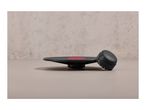 A black balance board with a red center, designed for fitness and rehabilitation.