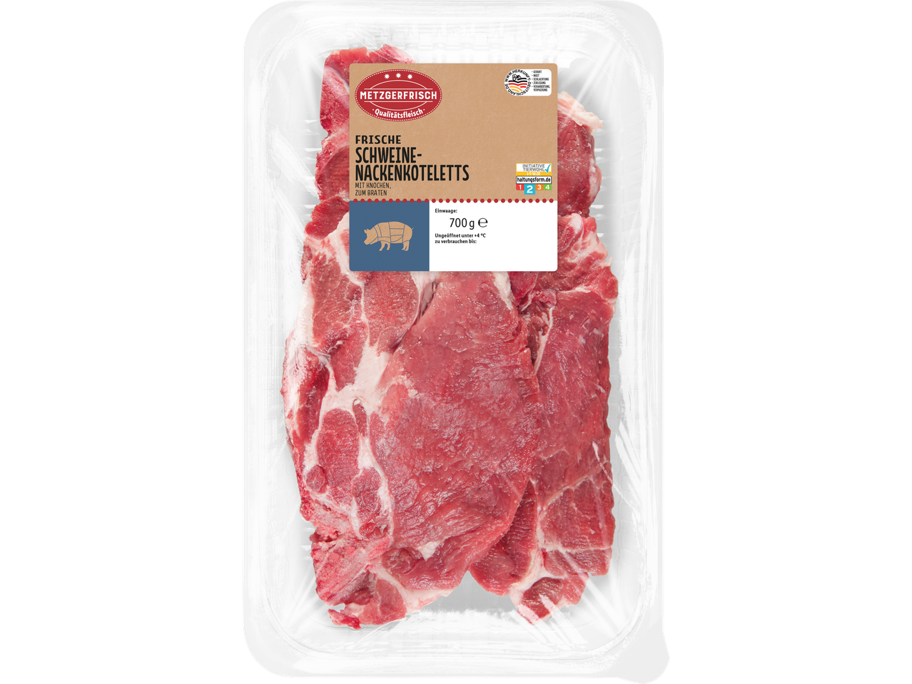 Frische Schweine-Nackenkoteletts