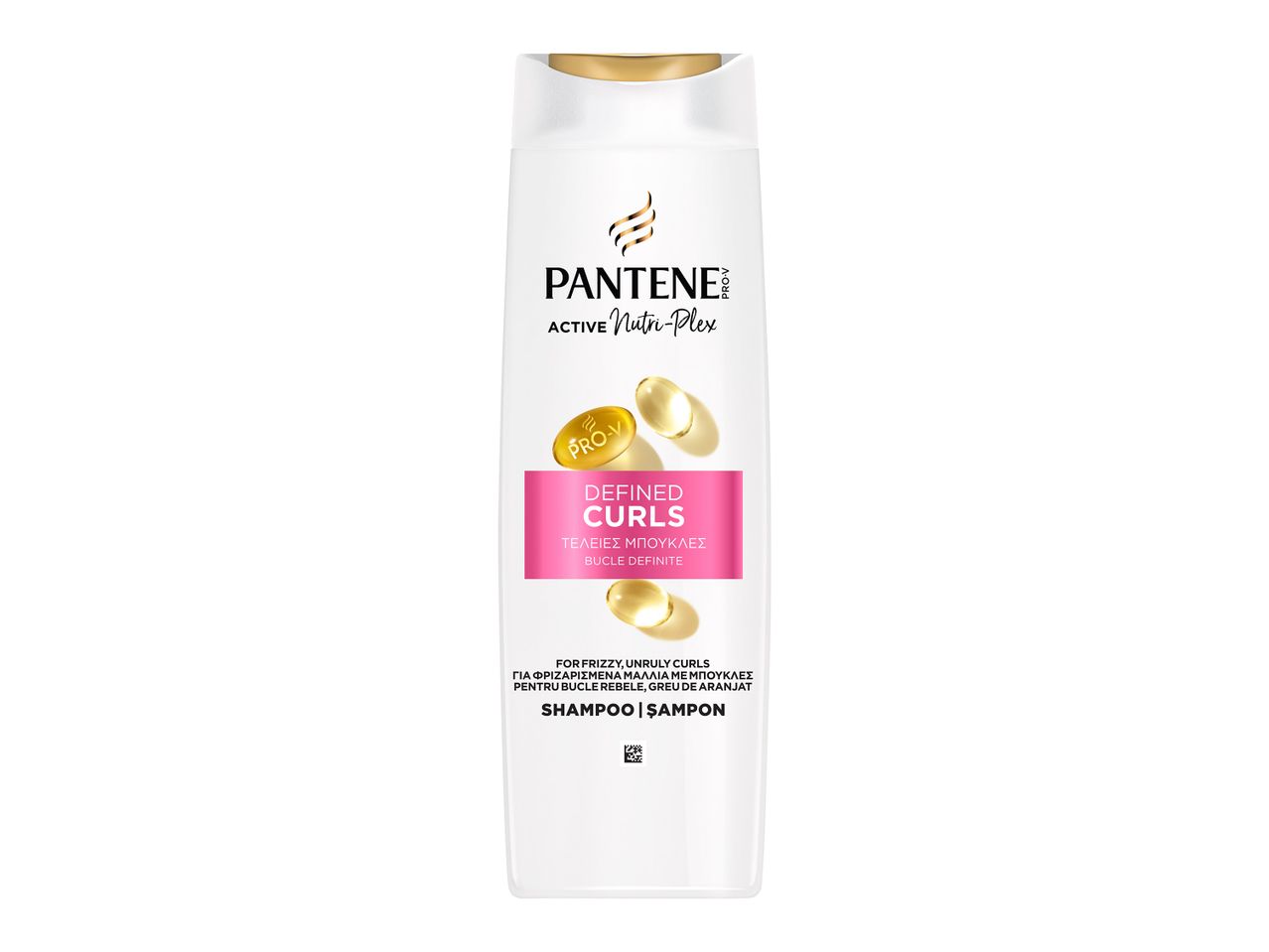 Σαμπουάν Pantene Pro-V Active Nutri-Plex Defined Curls για σγουρά μαλλιά.