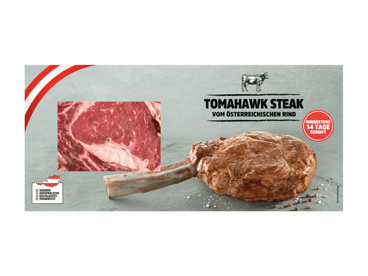 Tomahawk Steak vom österreichischen Rind, mindestens 14 Tage gereift