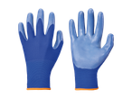 Parkside® Nitrile Gardening Gloves, blue, front and back view