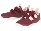 Încălțăminte copii LUPILU bordo cu închidere cu arici și detalii roz.