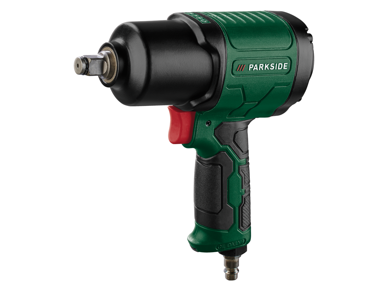 Parkside PDSS 850 A1 pneumatski udarni odvijač u zelenoj i crnoj boji.