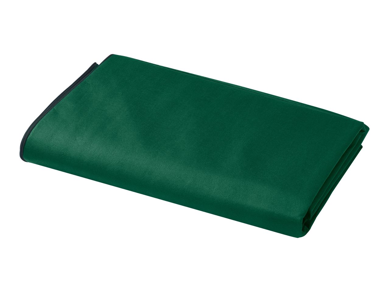 Folded green garden furniture protective cover