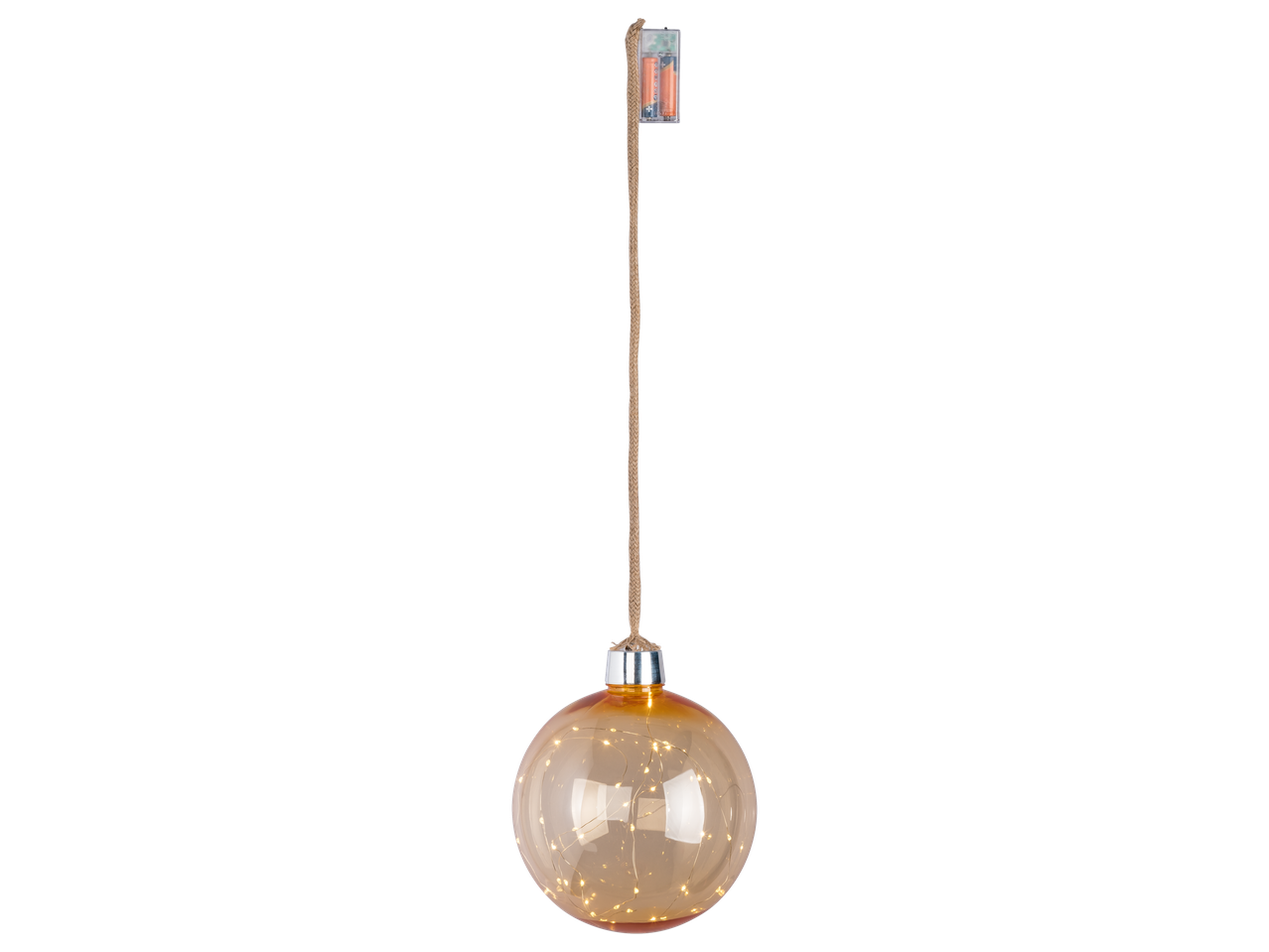 Livarno home valguskett/lamp: klaasist pall LED-tulede ja patareikastiga