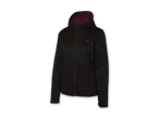 Schwarze Kapuzenjacke mit Reißverschluss und rotem Innenfutter
