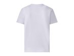 Back view of a plain white short-sleeved t-shirt.