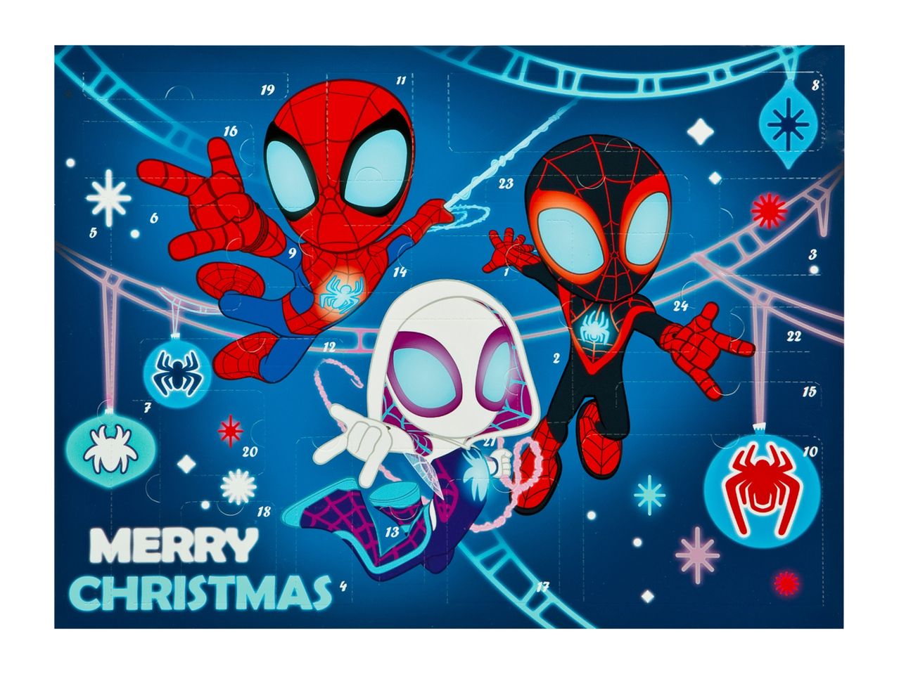Spider-Man, Miles Morales, and Ghost-Spider Christmas advent calendar