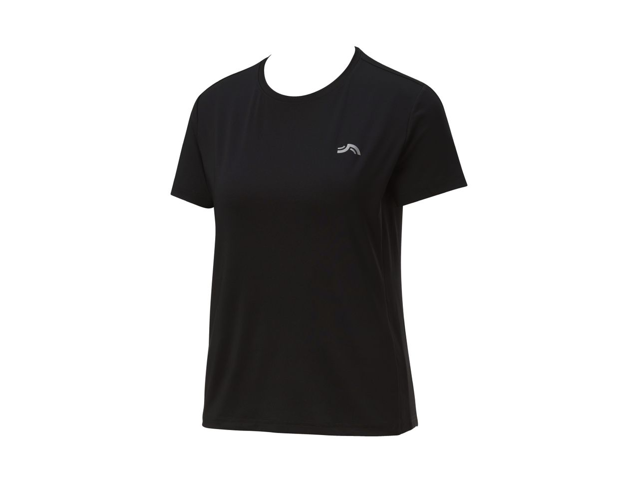 Sort løbe-t-shirt med et lille logo.