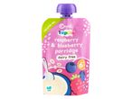Hipp Organic Raspberry & Blueberry Porridge pouch for babies.