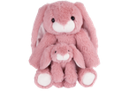 Lupilu Mom and Baby Plush Toys: Two pink bunny plush toys, one large and one small.