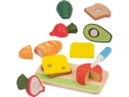 LUPILU® puidust toidumänguasjad, sealhulgas leib, juust, avokaado ja köögiviljad.