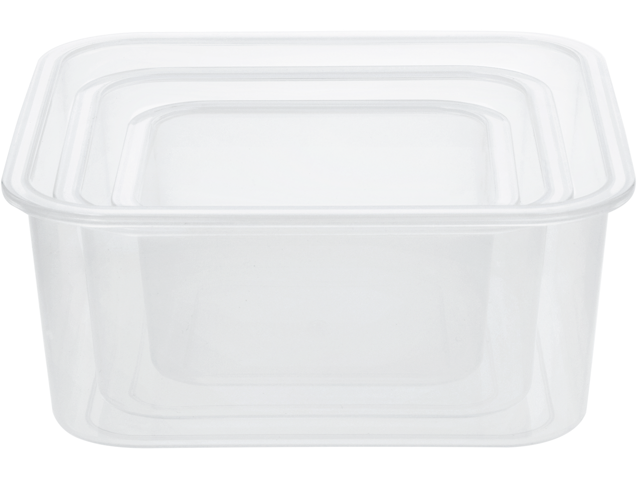 Set de recipiente pentru alimente SILVERCREST: trei recipiente din plastic transparent stivuite
