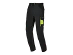 Parkside radne pantalone, crne sa žutim detaljima.