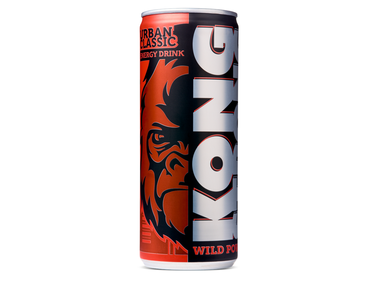 Kong energie drank blikje: Urban Classic design.