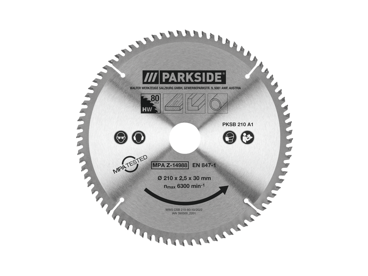 Parkside кружни тестерски диск од 210 mm.