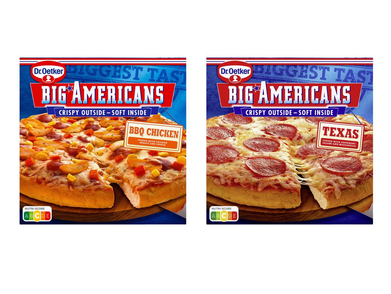 Dr. Oetker Big Americans pizza's: BBQ kip en Texas.