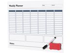 A Magnetic WeeklyPlanner with marker and eraser.