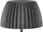 Candeeiro de mesa LED sem fios LIVARNO home com abajur plissado cinzento escuro