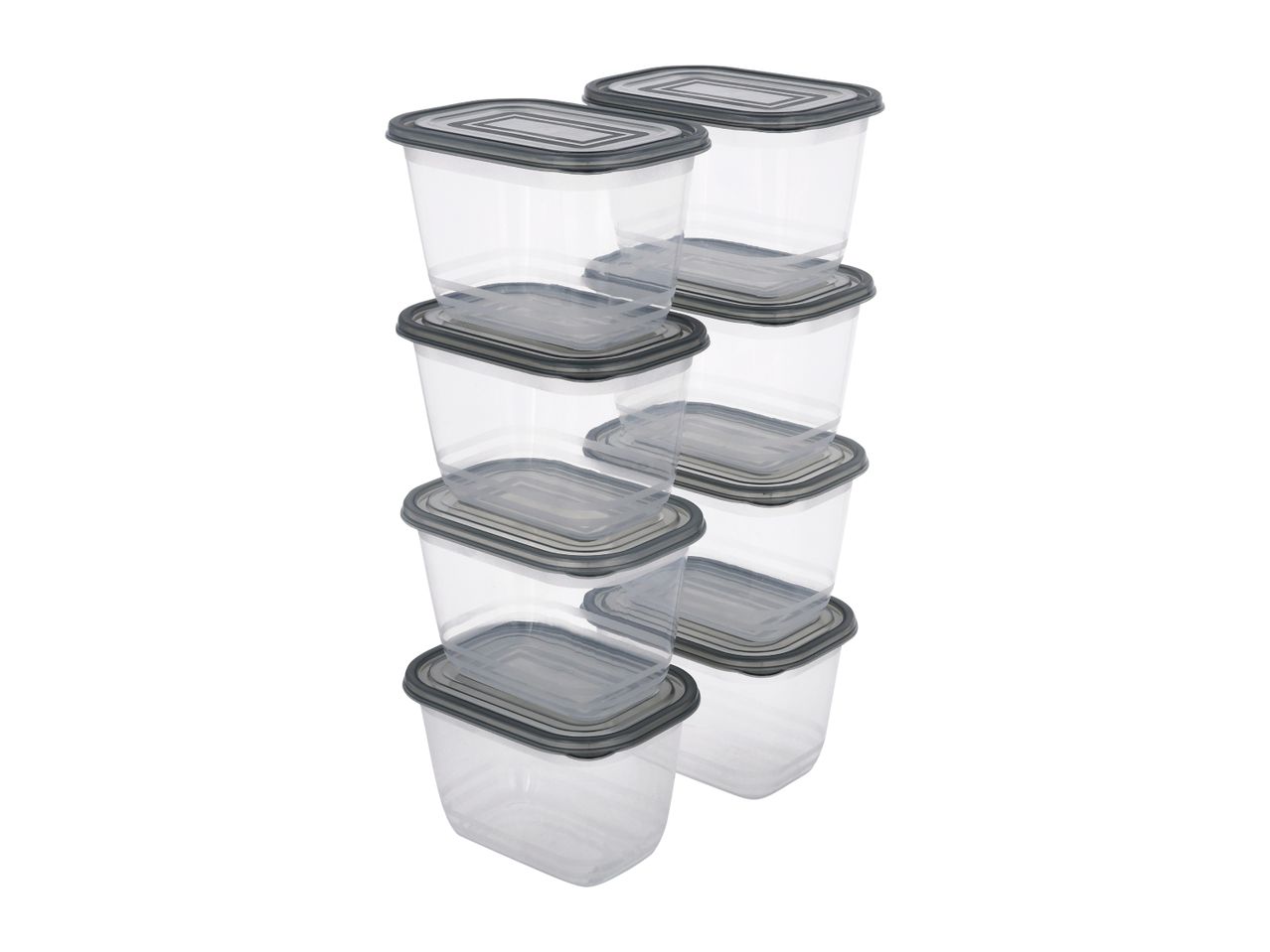 Silvercrest 1L Food Storage Containers - 8 Pack 