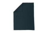 Folded dark travel towel.