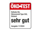 ÖKO-TEST Zertifikat: Bellbake Bio Weizenmehl Typ 550, Bioland, sehr gut.
