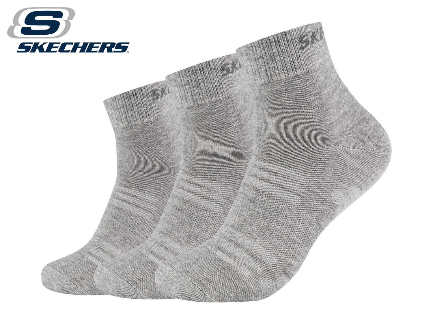 Skechers Middle Socks - 3 pairs - Grey