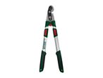 Green and silver bypass loppers with red accents and black grips