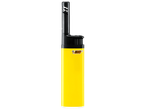 Yellow BIC lighter, modern design.