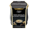 „Deluxe“ baltasis šokolado ir kokosų desertas, 130 g.