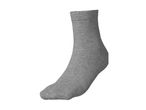 Single grey ankle sock with a ribbed cuff, shown on a white background.