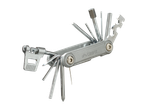 Multiferramenta Crivit com várias chaves de fenda e ferramentas para bicicleta.