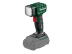 Lampă de lucru LED verde Parkside X20V Team cu baterie neagră și roșie